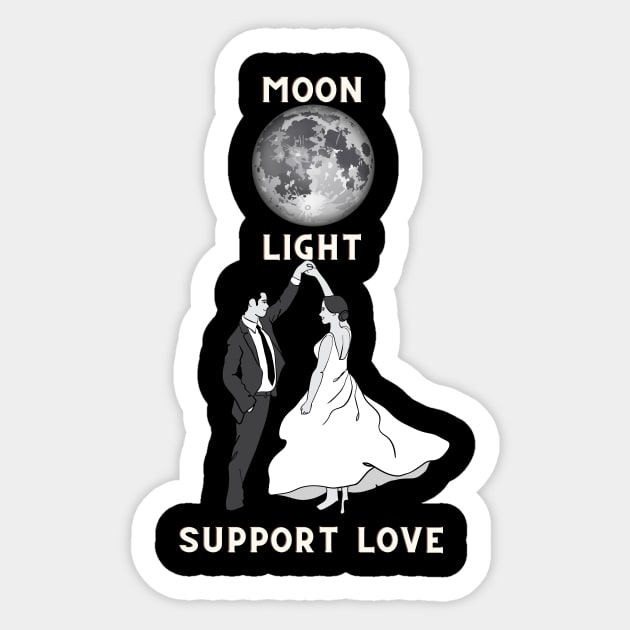 The moon light support love Sticker by NICHE&NICHE